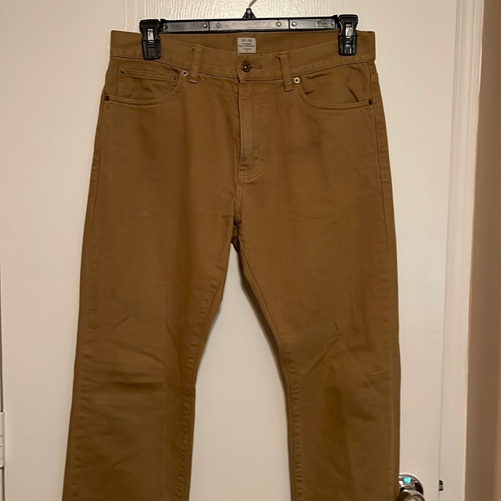 J Crew Vintage Slim Straight 32x32 caramel